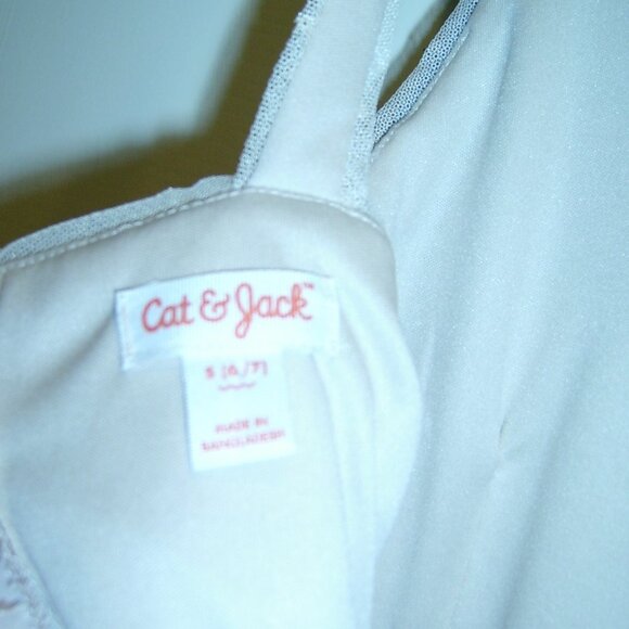 Cat & Jack Gold Sequin Dress with Black Bow, Sz S (6x-7) - Picture 4 of 4